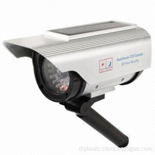 Solar Powered, Realistic Looking, Dummy Camera with Flashing Red LED Light